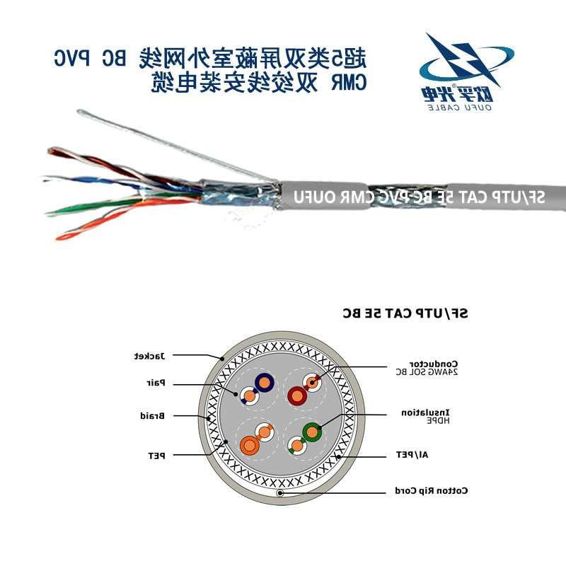 内蒙古SF / UTP CAT 5E BC PVC CMR双绞线安装电缆